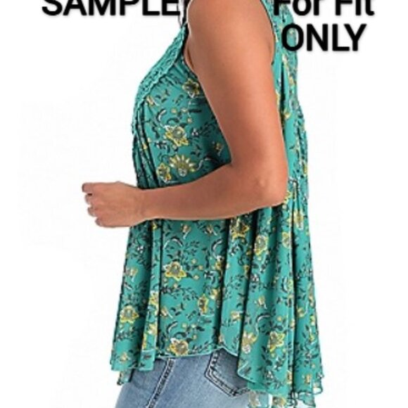 3X Indigo Thread Co. Crochet & Mesh Partially Lined Babydoll Sleeveless Top - Picture 13 of 14